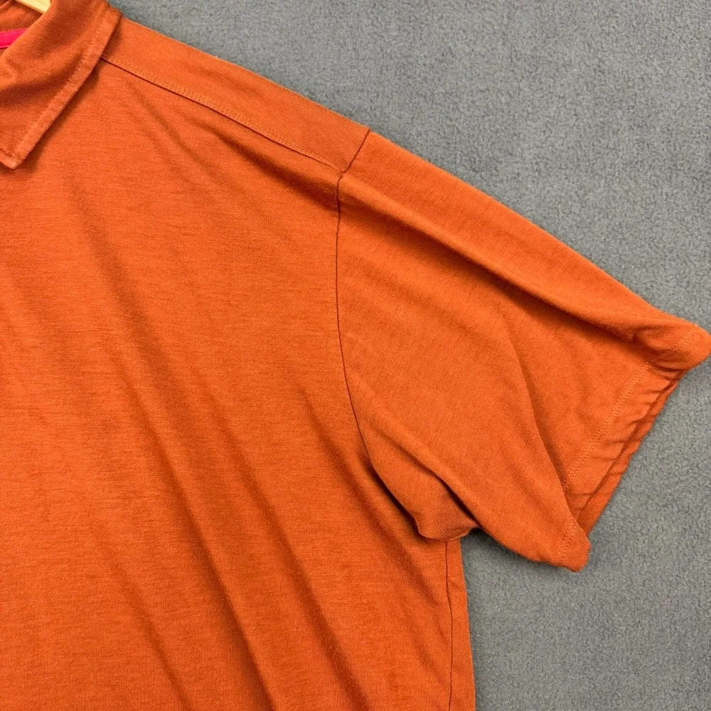 The North Face Polo Shirt Mens XL Burnt Orange Short Sleeve VaporWick Breathable